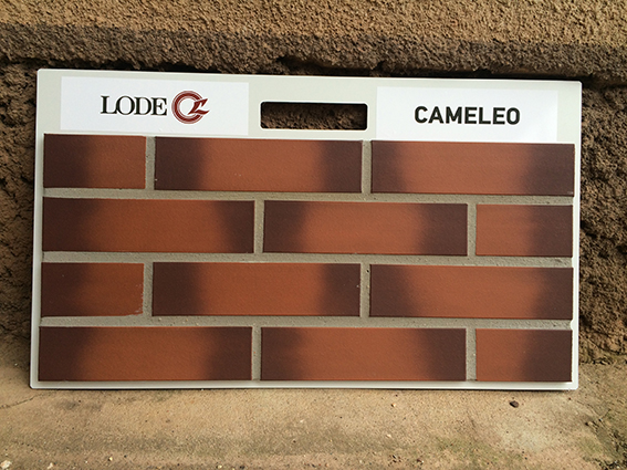 Lode  Cameleo, керамическая плитка облицовочная под кирпич, гладкая Лоде 15.771100W для печей, каминов и стен
