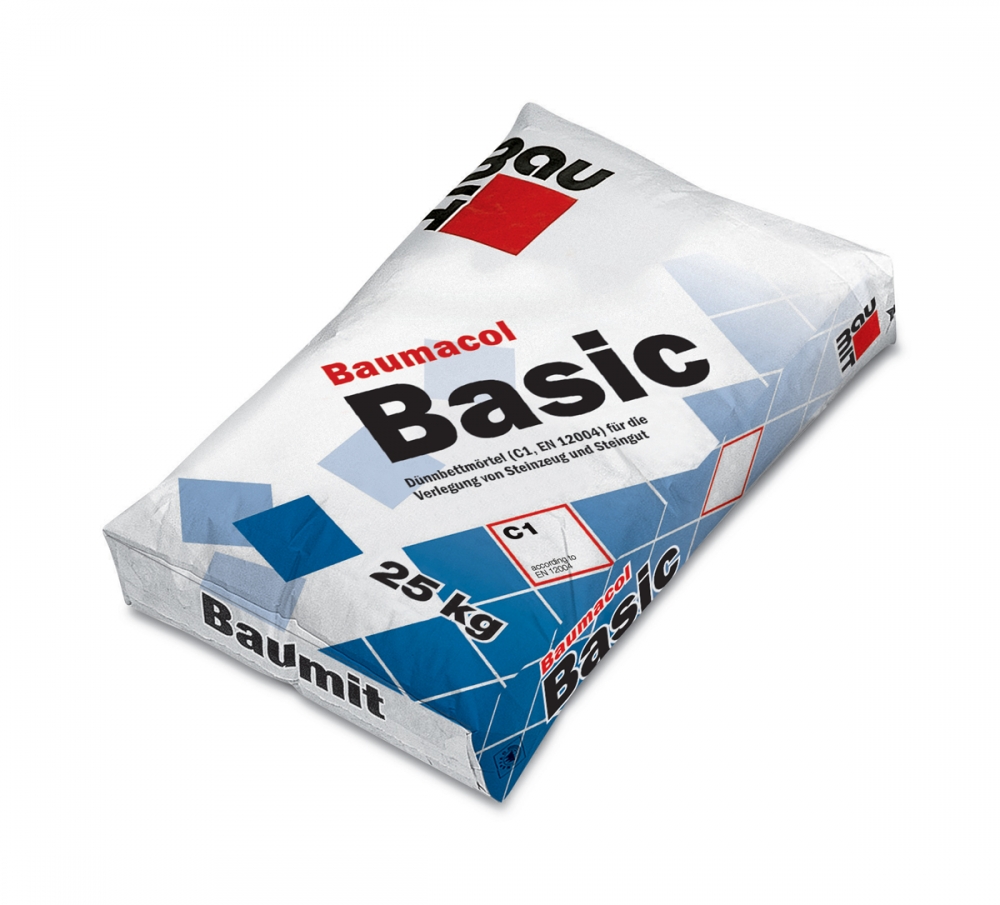 Baumit  Клей для укладки керамической  облицовочной плитки, для внутренних и наружных работ Baumacol Basic Баумит