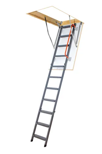 Складная металлическая чердачная лестница с поручнем LMK 60х120см L2.8 купить в Санкт-Петербурге