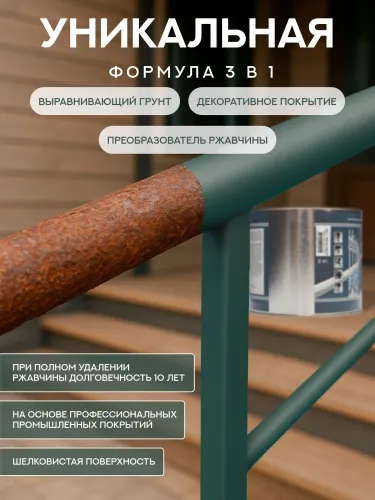 Защити металл Грунт эмаль (2кг) зеленый RAL6005 Сделай ПОЛ купить в Санкт-Петербурге