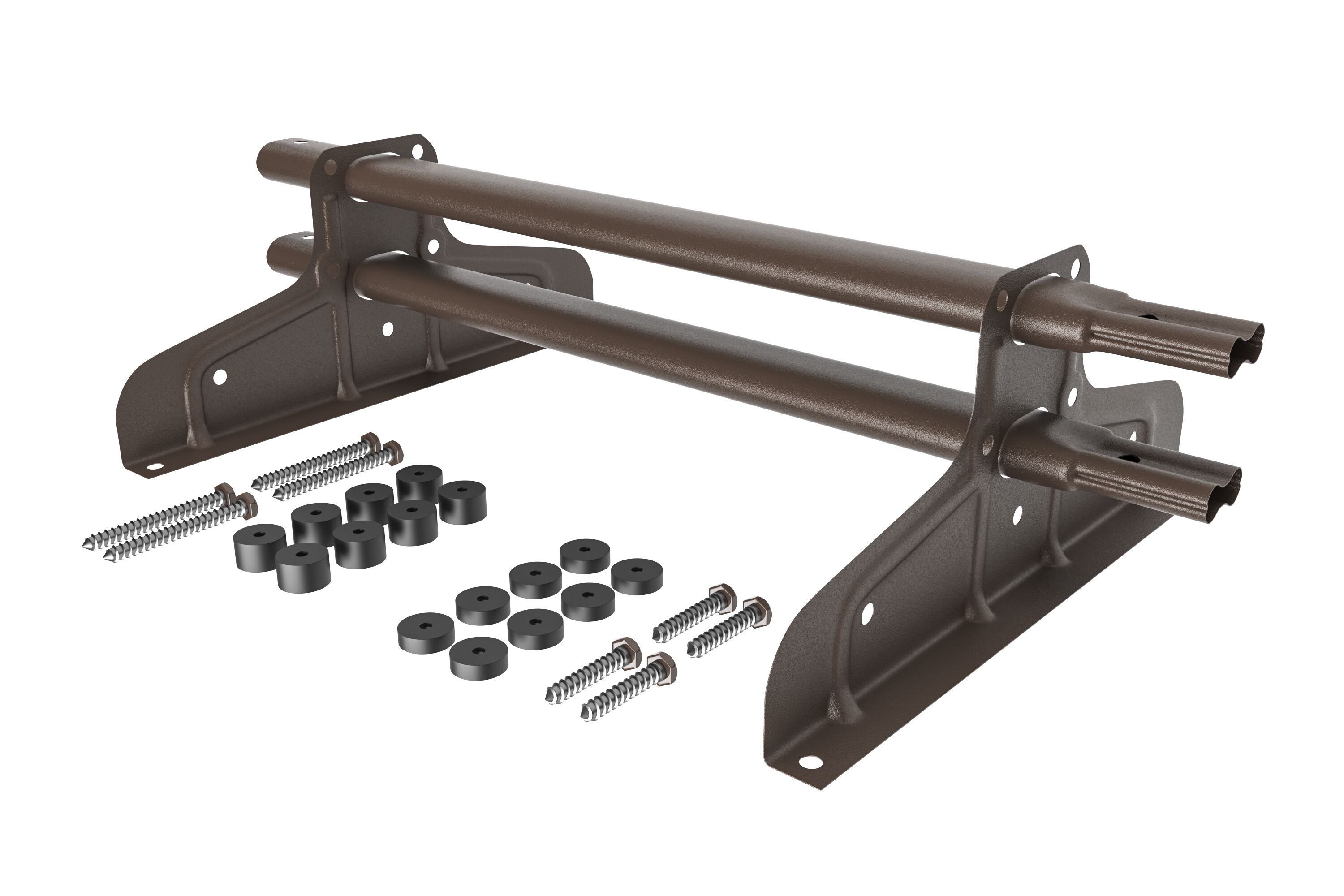 Снегозадержатель трубчатый AS для Металлочерепицы (комплект) 3м, Снегозадержатель трубчатый AS для Металлочерепицы (комплект) RR32 (темно-коричневый) 3м
