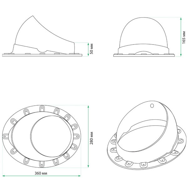 Krovent Base-VT Seam 125-150 основание вент. трубы для г/ч, фальц/кр <br>для мягкой и фальцевой кровли