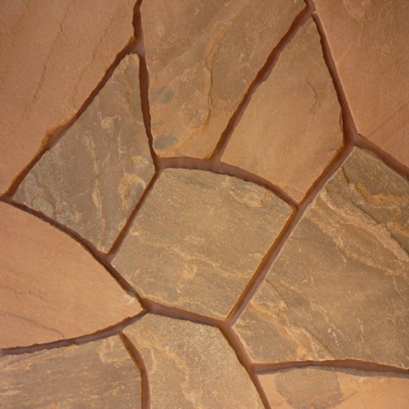 Песчаник красный обожжённый, рваный край 15-20 мм