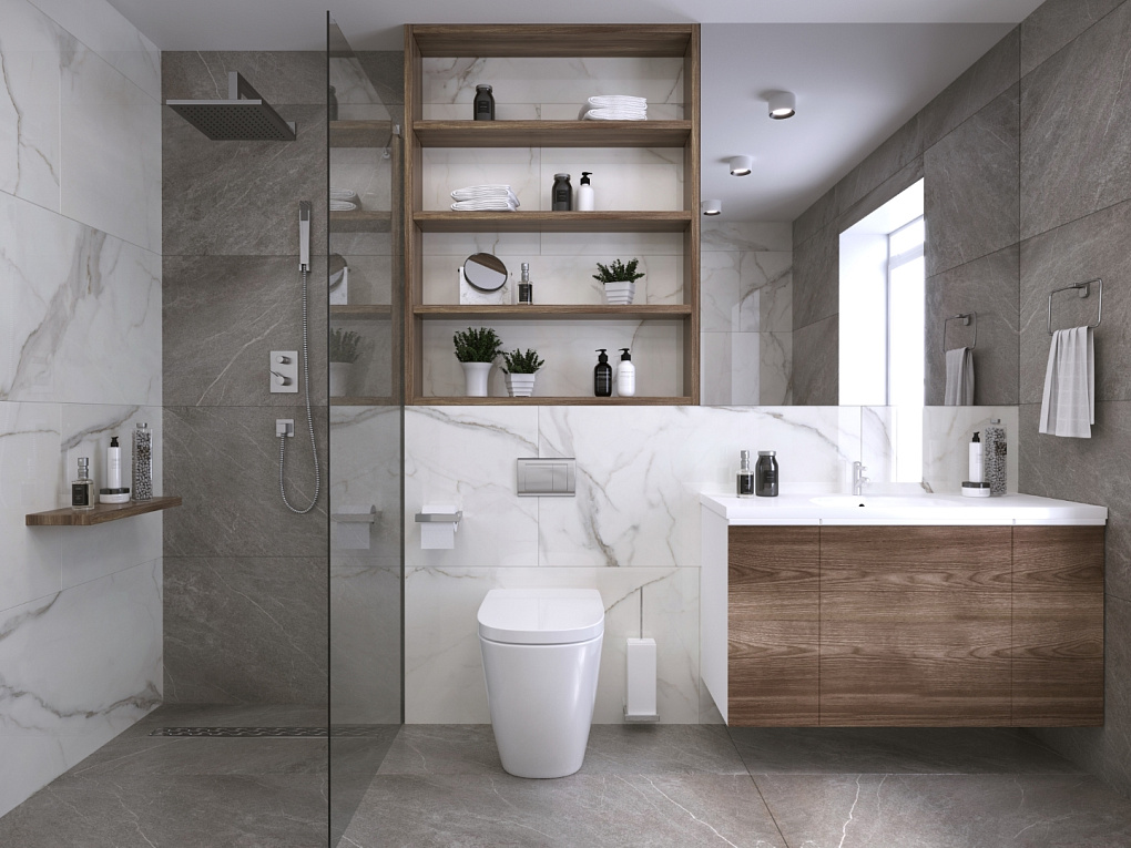 Керамогранит Gracia Ceramica Abremo grey PG 01 камень 600х1200х10мм 1,44м2/2шт/уп