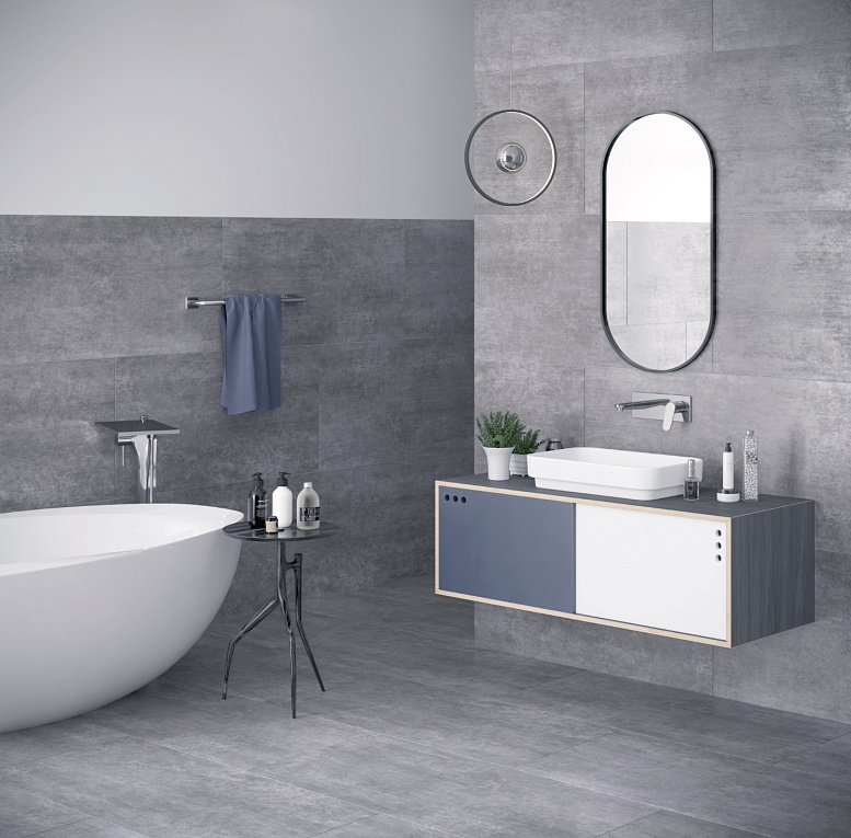 Керамогранит Gracia Ceramica Giovanni grey light PG 01 бетон 600х1200х10мм 1,44м2/2шт/уп