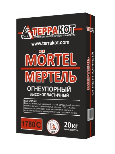 Терракот Мortel 20кг Смесь огнеупорная, Терракот Мortel 20кг Смесь огнеупорная