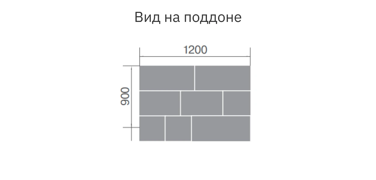 Тротуарная плитка Триада серый, высота 60 мм