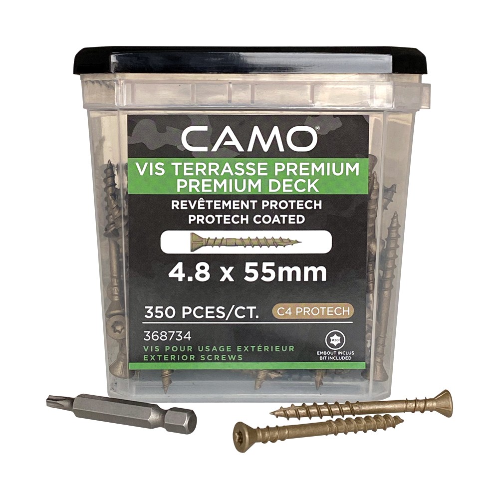 Упаковка саморезов CAMO PREMIUM DECKING SCREW PROTECH C4 T20 55х4.8 мм 350шт/уп