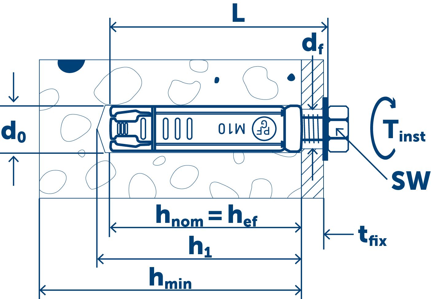 SORMAT LB 8-45 Анкер PFG с болтом LB 8-45 50шт/уп