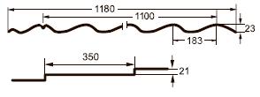 Профиль М35 Классик 0.45мм 8017 (коричневый) РЕ 0460мм