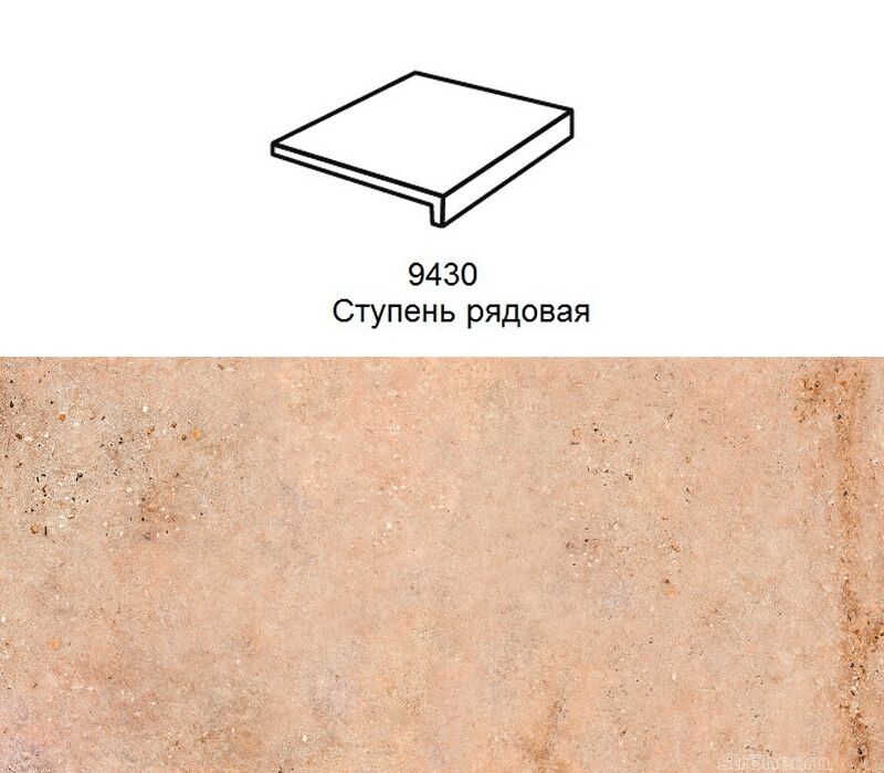 Ступень рядовая Stroher 9430 Loft Gravel Blend прямоугольная 961 brown 294х340х35х11мм 4шт/уп, Ступень рядовая Stroher 9430 Loft Gravel Blend прямоугольная 961 brown 294х340х35х11мм 4шт/уп