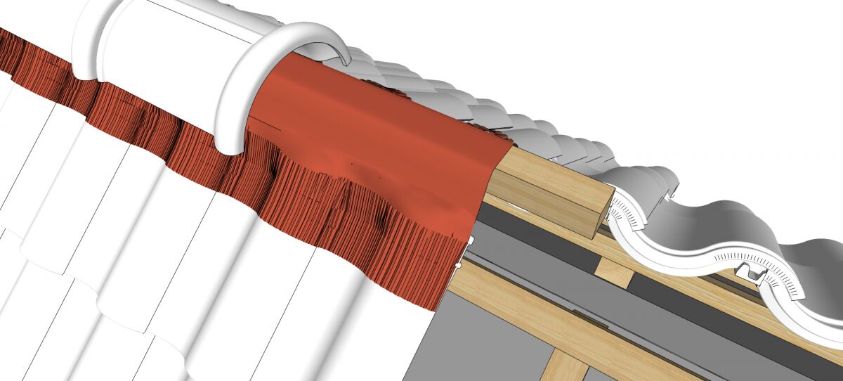 Аэроэлемент конька/хребта рулонный MICRO VENT 225х5000мм DR