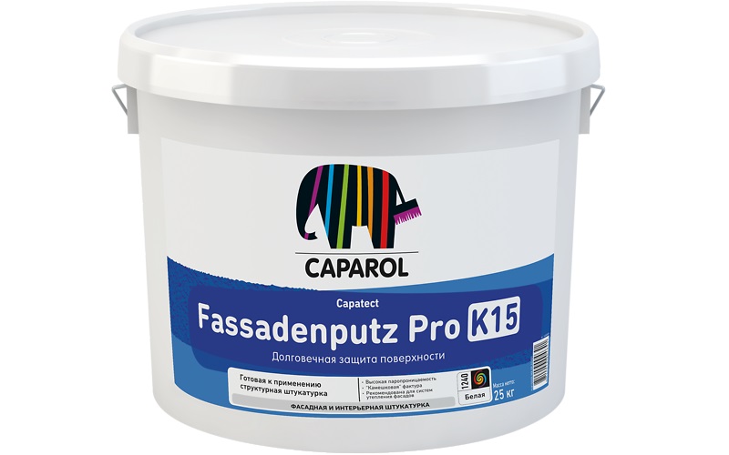 Capatect Fassadenputz Pro K15 25кг Декоративная штукатурка на полимерной основе База 1, Распродажа Capatect Fassadenputz Pro K15 25кг Декоративная штукатурка на полимерной основе База 1