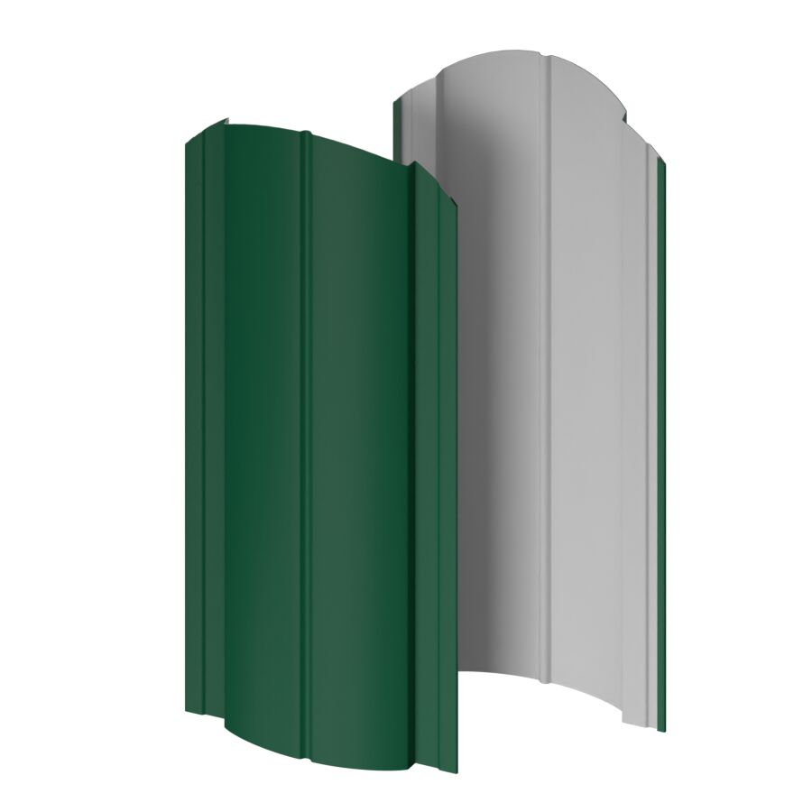 Штакетник МП Э-118-О фигурный 0.45мм ПЭ {длины по списку}, 6005 (зелёный мох)