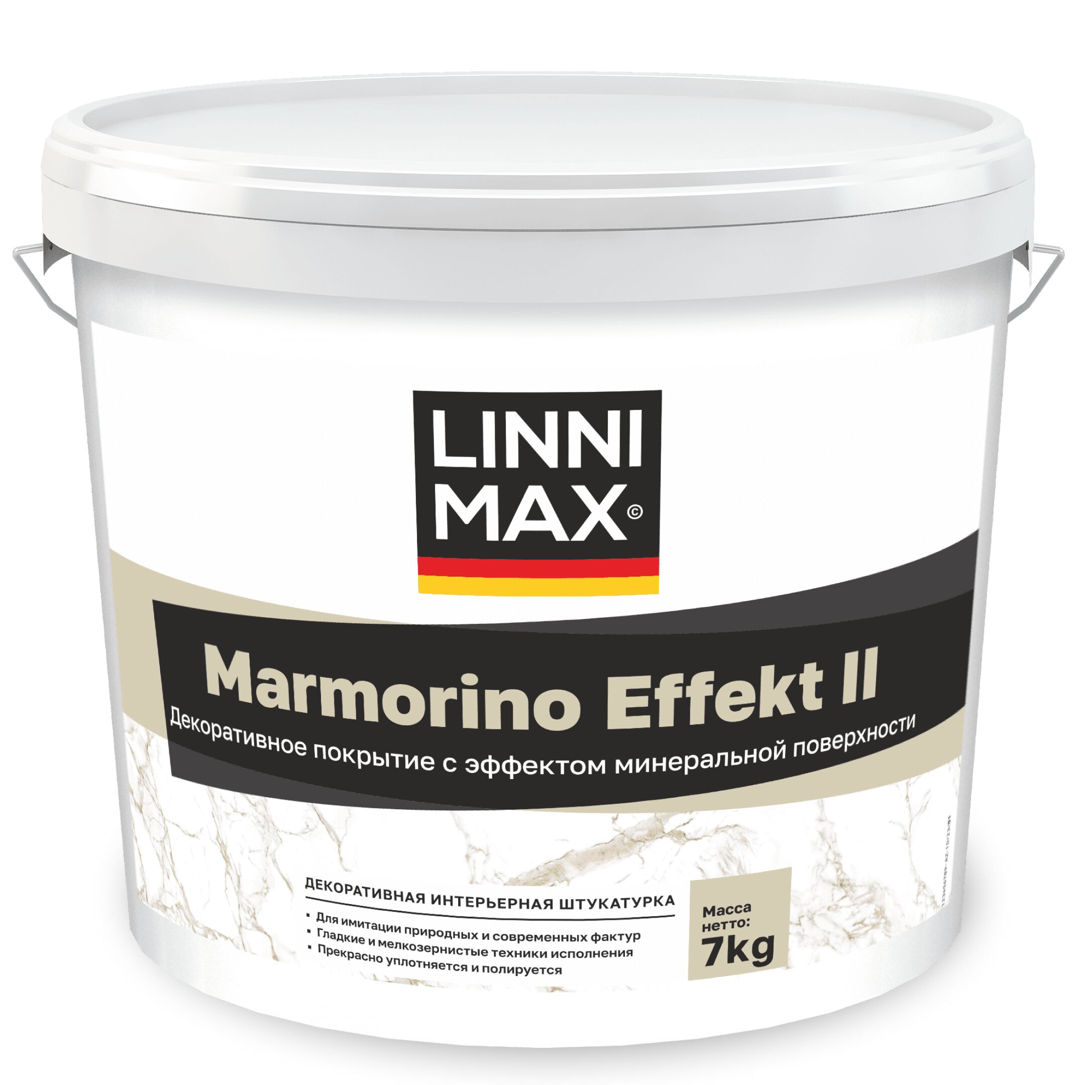 Marmorino Effect II 14кг Декоративная интерьерная штукатурка LINNIMAX, Marmorino Effect II 14кг Декоративная интерьерная штукатурка LINNIMAX