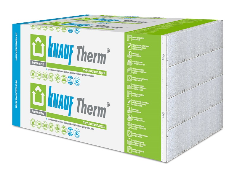 KNAUF Therm Теплая стена 150мм, 4 плиты, 2.88м2, 600х1200мм, 0.432м3, белый