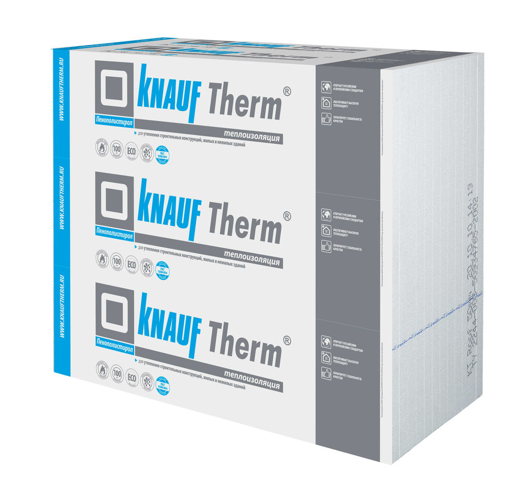 KNAUF Therm Дача 150мм, 4 плиты, 4.8м2, 1000х1200мм, 0.72м3, белый