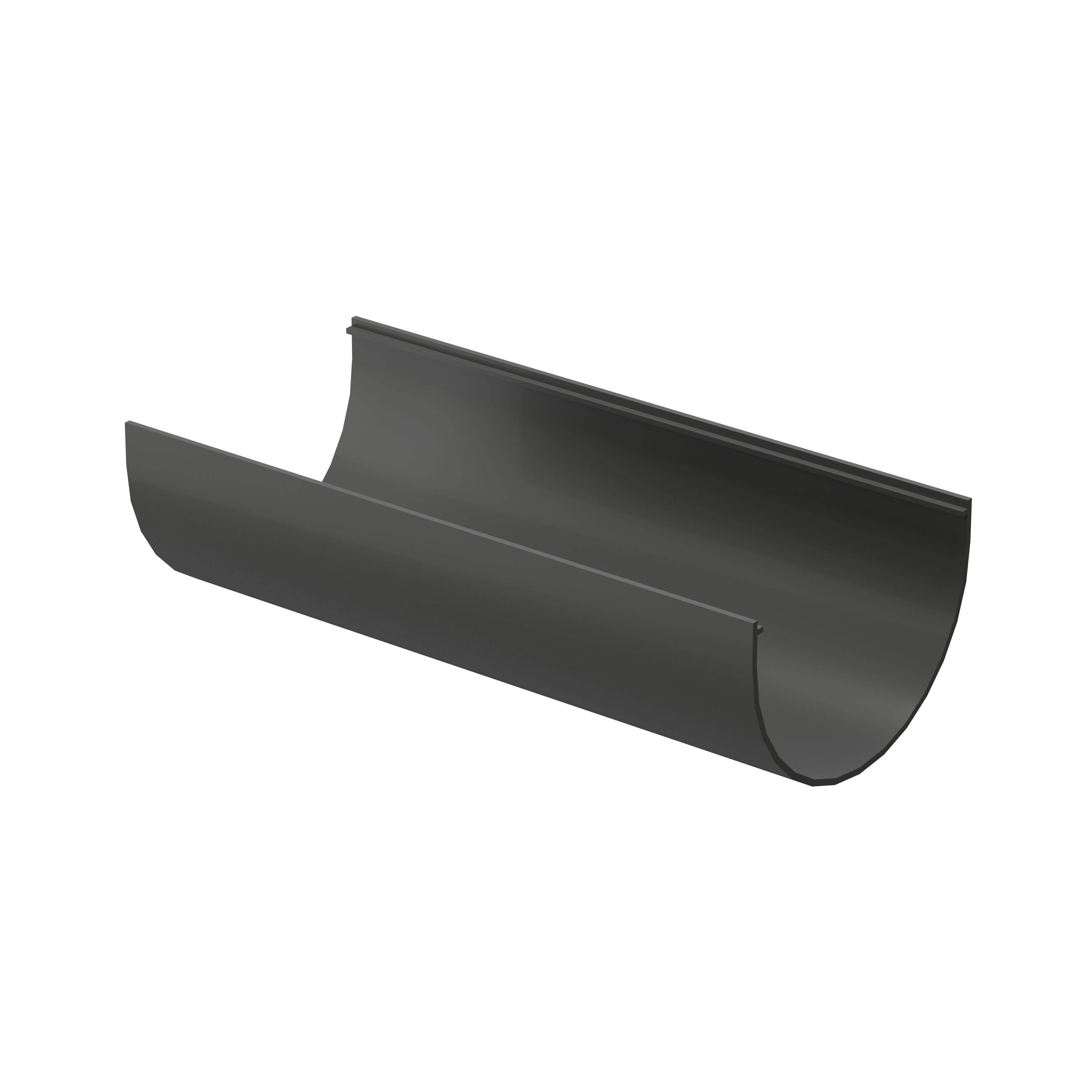 Желоб водосточный пластиковый 3м Docke Premium, Желоб водосточный 3м темно-серый графит ПВХ