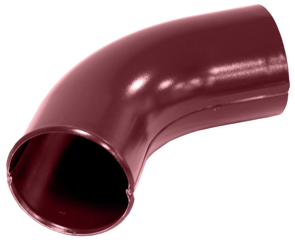 Отвод (слив) трубы металлический D90, 3005 темно-красный