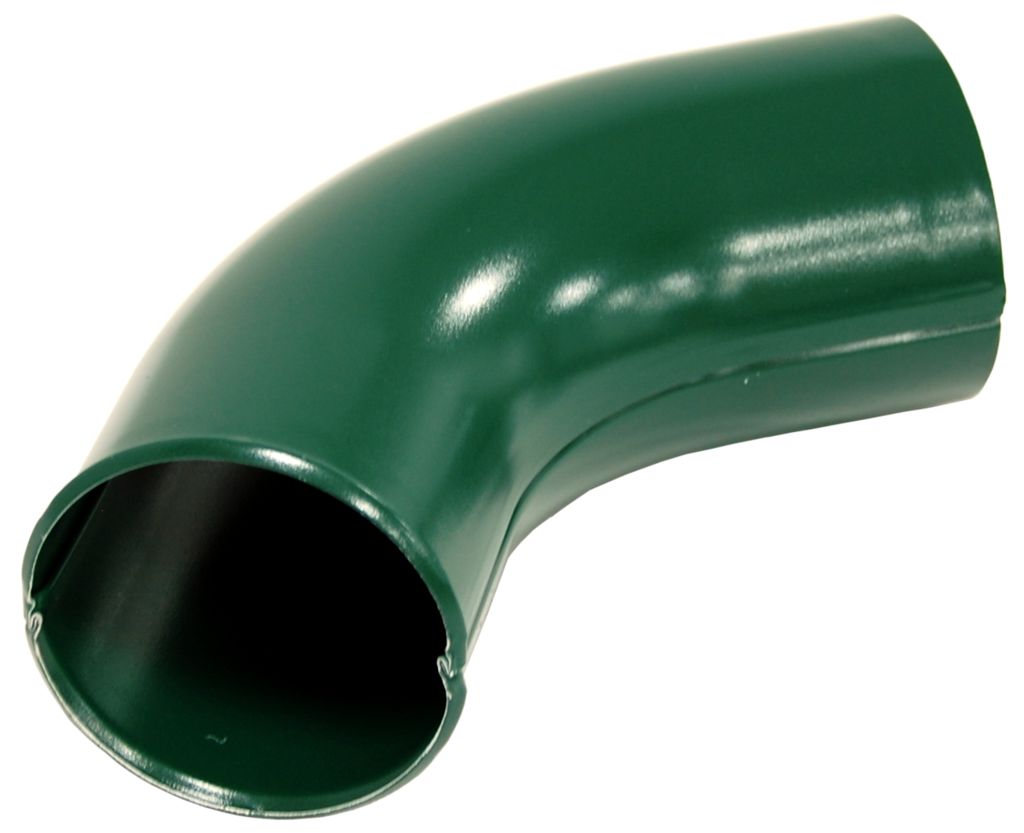 Отвод (слив) трубы металлический D90, 6005 зеленый