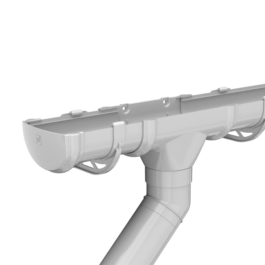 Комплект водосточной системы ТН ОПТИМА 120/80 мм, для ската 6м, (желоба 1,5м), Белый 9003